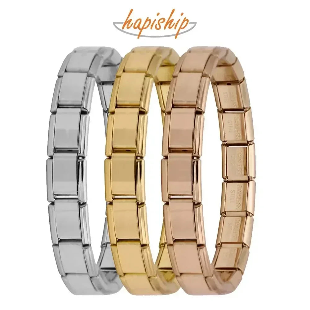 Hapiship Stainless Steel Charm Bracelet